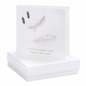 'Feathers Appear' Boxed Earring Card