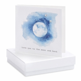 'Love You To The Moon' Boxed Earring Card
